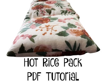 PDF PATTERN Hot/Cold Rice Pack - Instant download - DIY - hot pack, rice pack, cold pack