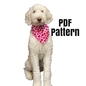 PDF PATTERN/Tutorial Over the Collar dog Bandana - Instant Download - PDF