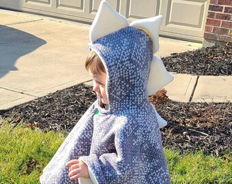 PDF Dinosaur Poncho -Car Seat poncho- 5 sizes- PDF PATTERN - Instant download - Poncho -Dragon - Dinosaur - Carseat