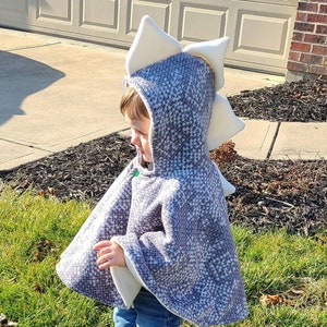 PDF Dinosaur Poncho -Car Seat poncho- 5 sizes- PDF PATTERN - Instant download - Poncho -Dragon - Dinosaur - Carseat