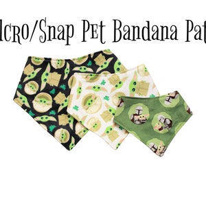 PDF PATTERN/Tutorial Snap Closure Pet Bandana - x6 sizes - Instant Download - PDF - Video Tutorial