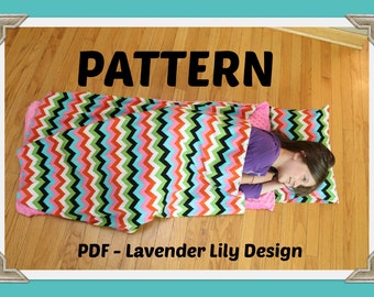 PDF Tutorial - Nap Mat Cover w/Attached Blanket and Pillowcase-Pattern-Instant Download-Written Instruction (w/pictures)+ Video Instruction