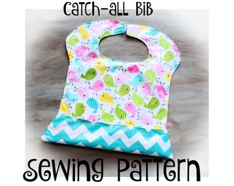 PATTERN - Tutorial - Catch-All Bib - PDF - Instant Download - Step By Step Instructions & Templates included