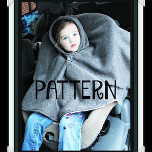Reversible PDF PATTERN/Tutorial Reversible Poncho Cape Instant download Poncho Toddler Youth Adult Carseat Poncho Carseat Canopy image 5