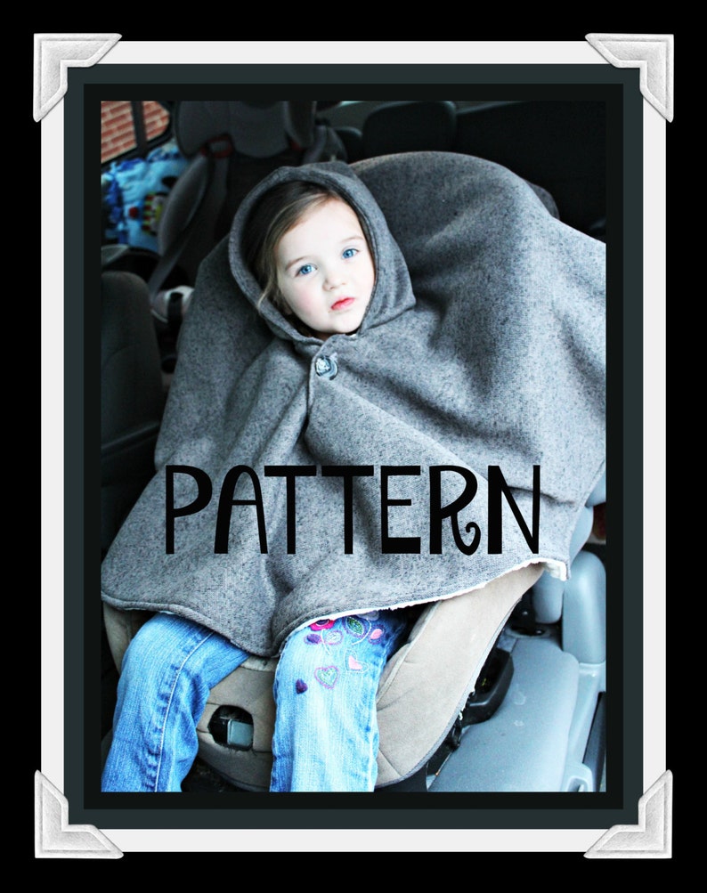 Reversible PDF PATTERN/Tutorial Reversible Poncho Cape Instant download Poncho Toddler Youth Adult Carseat Poncho Carseat Canopy image 5