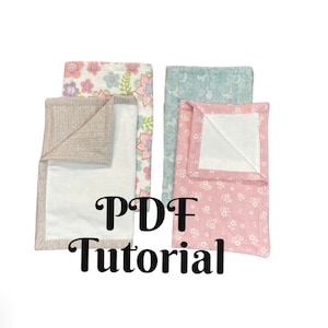 PDF PATTERN  - Fabric Napkin - Mitered Corners - Self Binding - DIY - Sewing Pattern Tutorial