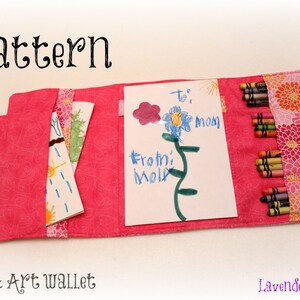 Tutorial - PDFTri-Fold Crayon Organizer Pattern- Kids - Crayon Holder - Crayon Wallet - Art Wallet - Fits 5x9 Notebook