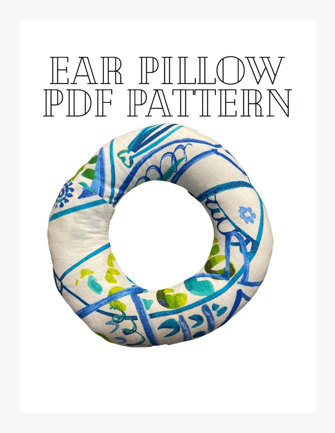 PDF PATTERN Ear Pillow Donut Pillow Piercing Pillow Tutorial Pattern