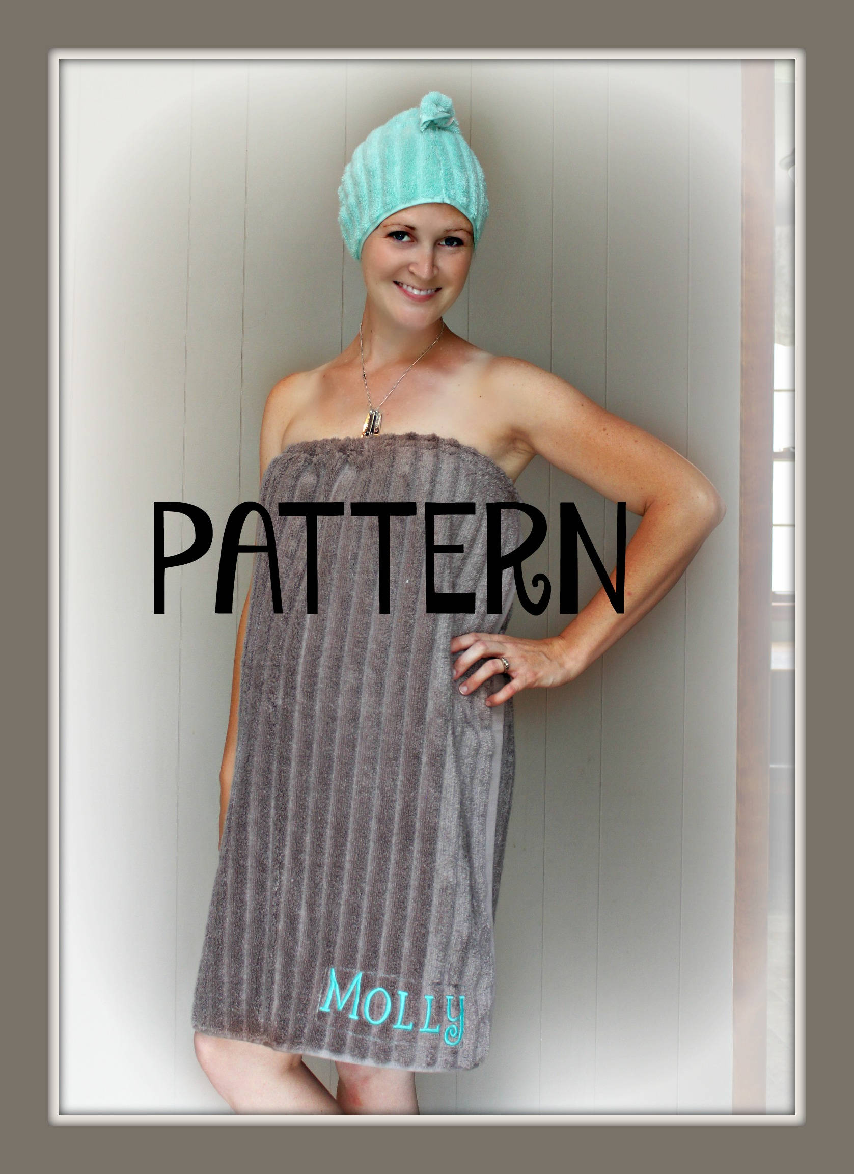PDF PATTERN Hair Turban and Body Towel with elastic Hair Etsy