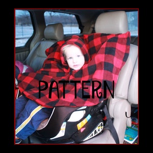 PDF PATTERN + Video tutorial-Carseat Poncho - Instant download - Poncho - Toddler - Carseat Poncho - Carseat Canopy