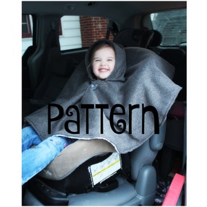 Video Tutorial + PDF PATTERN/Tutorial DIY-Carseat Poncho - Instant download - Poncho - Toddler - Carseat Poncho - Carseat Canopy