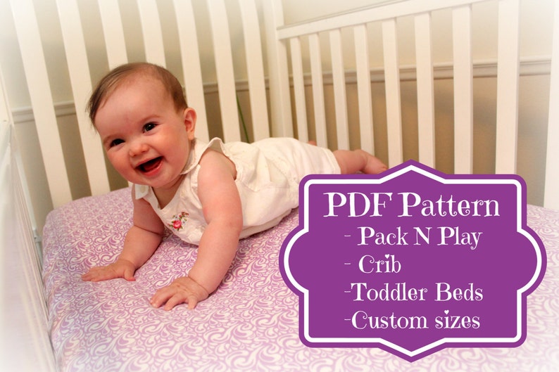Pack N Play And Crib Sheet Tutorial Instant Pattern All Etsy