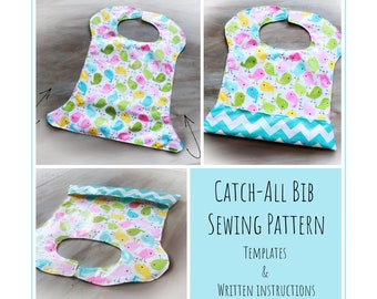 PATTERN - Tutorial - Catch-All Bib - PDF - Instant Download - Step By Step Instructions & Templates included