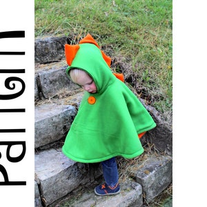 Dinosaur Poncho - 5 sizes- PDF PATTERN - Instant download - Poncho -Dragon - Dinosaur - Carseat - Baby/Toddler/Youth S/Youth M/Youth L/Adult