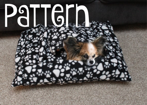 Tutorial Dog Bed with pillow insert PATTERN Tutorial DIY Small Dog Bed Instant download Sewing Minky Fleece Small animal Bed