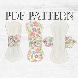 PDF PATTERN  - Fabric Maxi-Pad - Feminine Sanitary Napkin - DIY - Sewing Pattern Tutorial