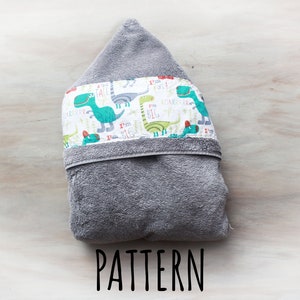 PDF PATTERN Hooded Bath Towel - Tutorial + Pattern - DIY - Baby Bath Towel - 4 sizes included (hood sizes)
