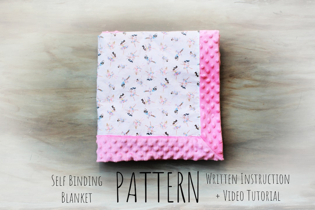 Flannel Self Binding Baby Blanket With Minky Jenny Doan Minky Self