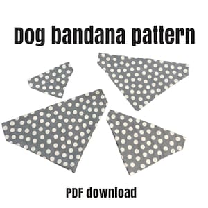 PDF PATTERN/Tutorial Over the Collar dog Bandana x 4 sizes Instant Download PDF image 3