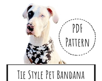 PDF Pattern/Tutorial Pet Bandana - x5 sizes - Instant Download - PDF - Pet Scarf - Kerchief - Bandana DIY - + Video Instruction