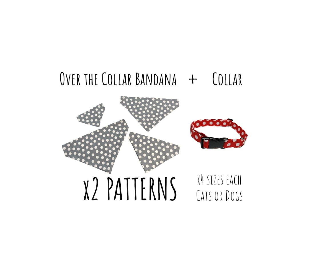 PDF Pattern/tutorial Over the Collar Dog Bandana & Collar Patternsx 4