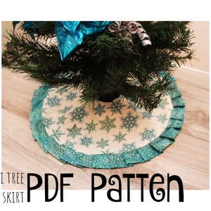 PDF Pattern - Mini Christmas Tree Skirt - 20&quot; skirt - Christmas - Christmas Tree - DIY - Tree Skirt - Download - Tutorial - Pattern