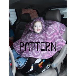 PDF PATTERN/Tutorial DIY-Carseat Poncho - Instant download - Poncho - Toddler - Carseat Poncho - Carseat Canopy