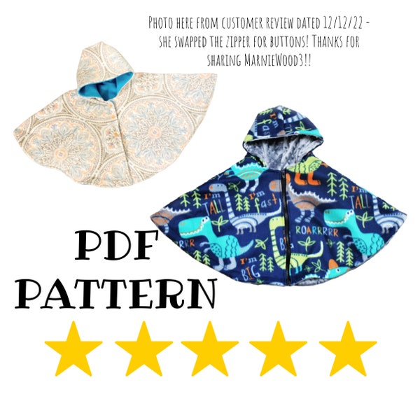 PDF PATTERN -Zippered Carseat Poncho - Instant download - Poncho - many sizes included, baby, Toddler, adult-Carseat Poncho - Carseat Canopy