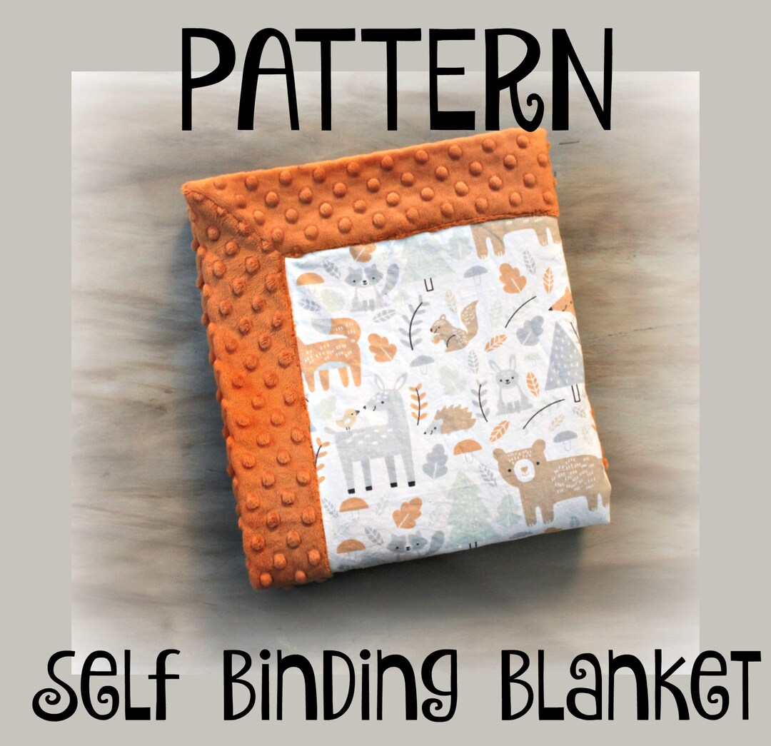 Self Binding Blanket Tutorial INSTANT DOWNLOAD DIY Sewing Baby Blanket