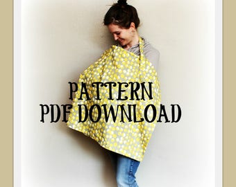 PATTERN - Nursing Canopy - Breastfeeding Cover-up - Tutorial - PDF download - Step by Step Instruction