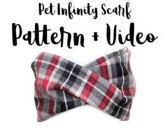PDF PATTERN/Tutorial Pet Infinity Scarf! Instant Download - PDF - Easy - Many sizes! Video Instruction also included!