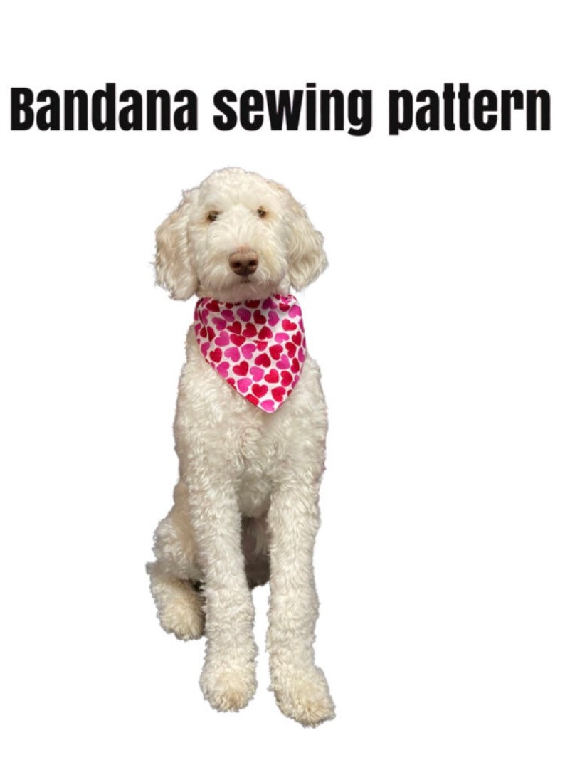 PDF PATTERN/Tutorial Over the Collar dog Bandana x 4 sizes Instant Download PDF image 5