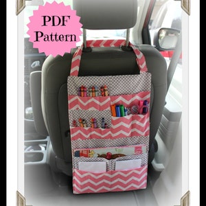 TUTORIAL Kids Car Organizer Pattern Activity Portfolio Crayon Holder INSTANT DOWNLOAD image 1