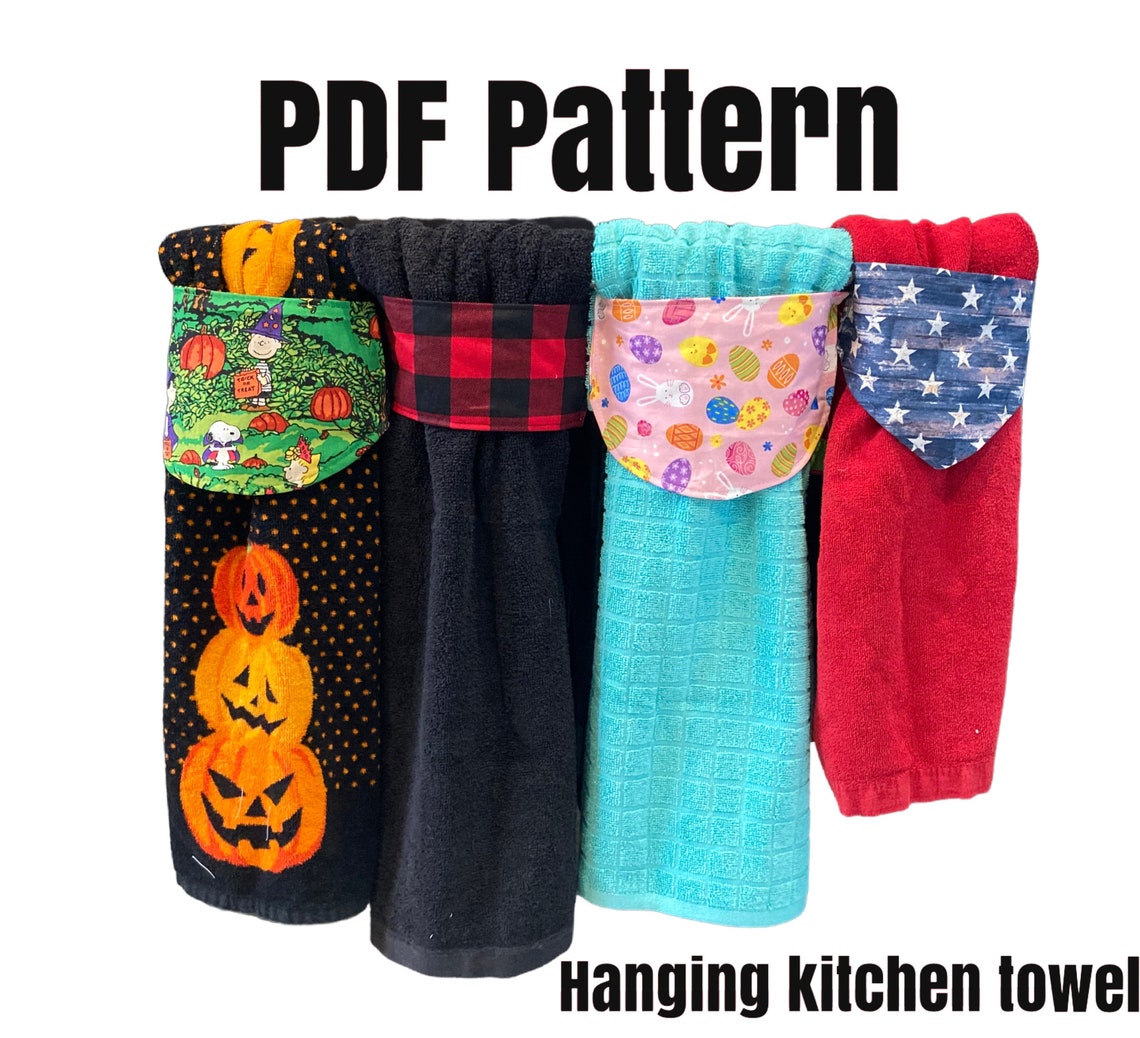 PDF PATTERN Stay Put Kitchen Towels Three Styles Etsy