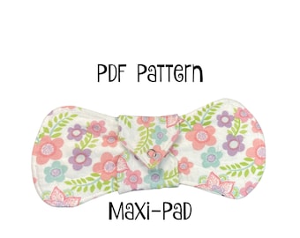 PDF PATTERN  - Fabric Maxi-Pad - Feminine Sanitary Napkin - DIY - Sewing Pattern Tutorial