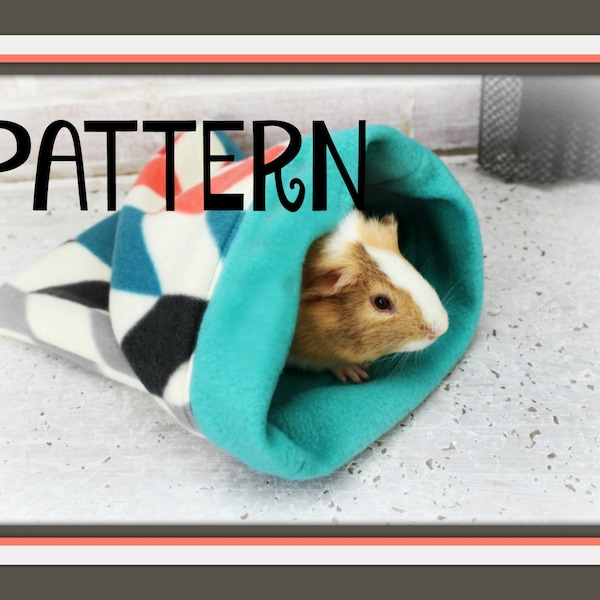 PATTERN - Tutorial - Snuggle Sack - Small Animal - Guinea Pig - Ferret - Chinchilla - Kitten - Instant download