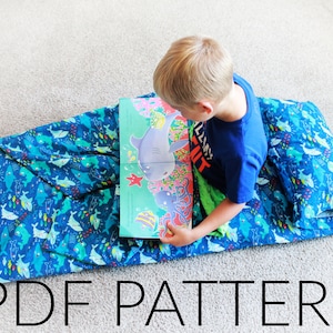 PDF Tutorial Video Tutorial Nap Mat Cover With Attached Blanket and Pillow Case Pattern Instant Download Video Tutorial Included Etsy