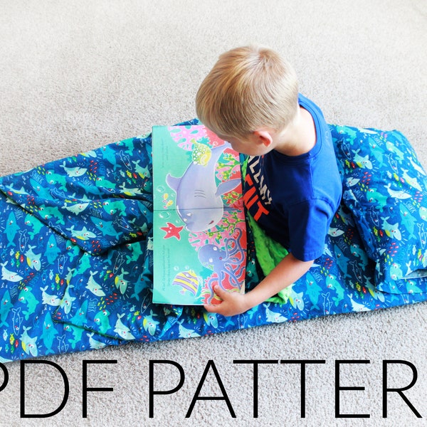 PDF Tutorial + Video Tutorial- Nap Mat Cover with Attached Blanket and Pillow case - Pattern - Instant Download - Video Tutorial Included