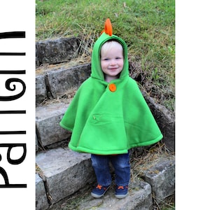 Dino Poncho -Car Seat poncho- 5 sizes- PDF PATTERN - Instant download - Poncho -Dragon - Dinosaur - Carseat - Baby/Toddler/Youth S/Youth M/