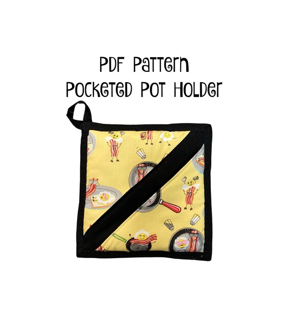 Pocketed Pot Holder PDF Pattern - Tutorial - Sewing - Pot Holder