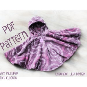 Reversible PDF PATTERN/Tutorial Reversible Poncho Cape Instant download Poncho Toddler Youth Adult Carseat Poncho Carseat Canopy image 2