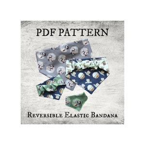 PDF PATTERN Elastic Scrunchie Style Dog Bandana Tutorial + Templates - Instant Download - PDF