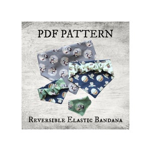 PDF PATTERN Elastic Scrunchie Style Dog Bandana Tutorial Templates Instant Download PDF image 7