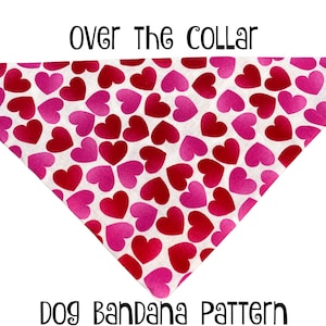 PDF PATTERN/Tutorial Over the Collar dog Bandana x 4 sizes Instant Download PDF image 4