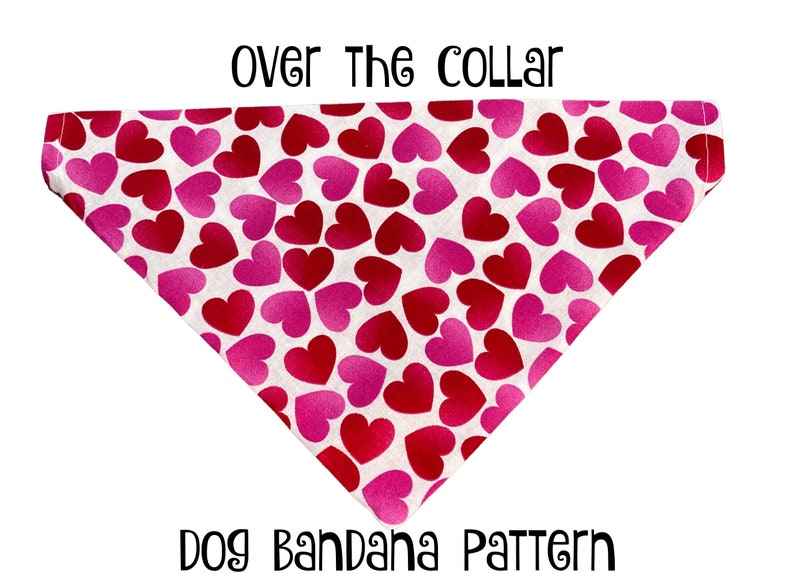 PDF Pattern/tutorial Over the Collar Dog Bandana X4 Sizes Etsy