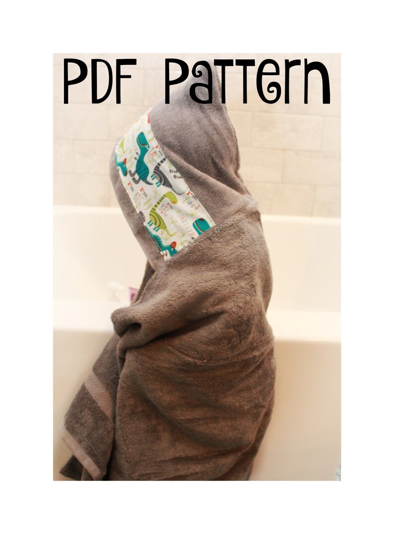 PDF PATTERN Hooded Bath Towel Tutorial Pattern DIY Etsy
