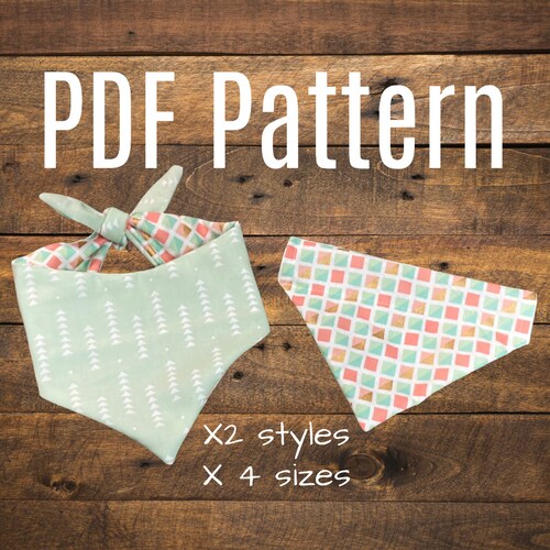 PDF Pattern/tutorial Reversible Over the Collar Dog Bandana x Etsy