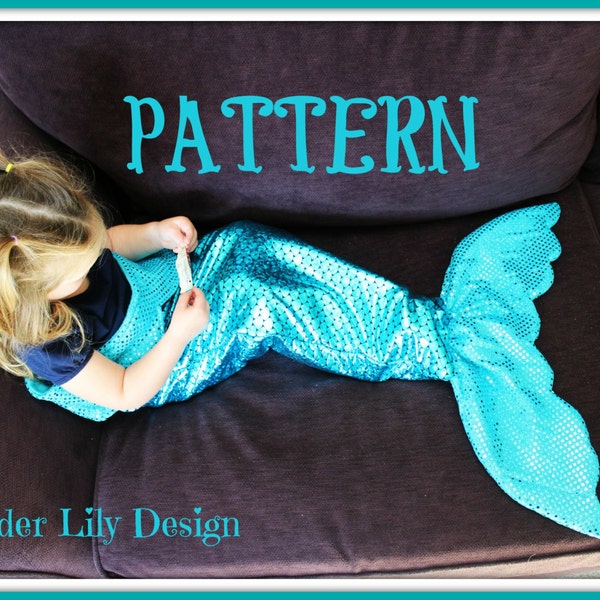 PDF - TUTORIAL - PATTERN -Mermaid Tail Blanket - Fleece - Sewing Pattern - 3 different sizes - Sequins & Scales