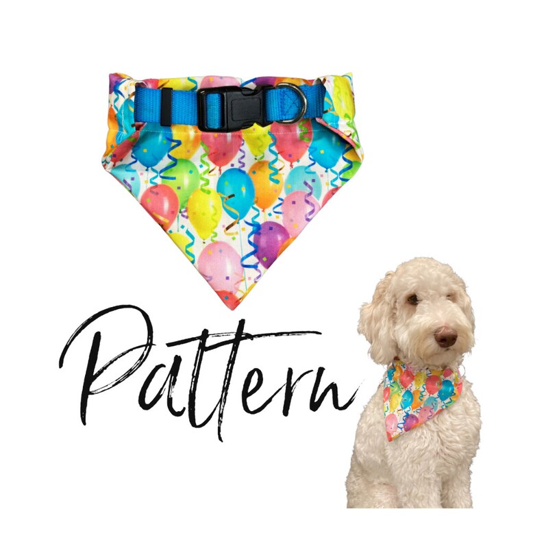 PDF Pattern/tutorial Over the Collar Dog Bandana x 4 Sizes Etsy