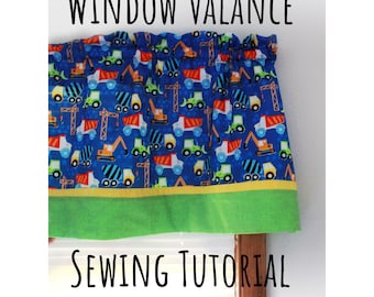 Sewing PDF Tutorial -Burrito style Window Valence -Formula for custom measurements included- Pattern - Instant Download